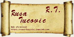Rusa Tucović vizit kartica